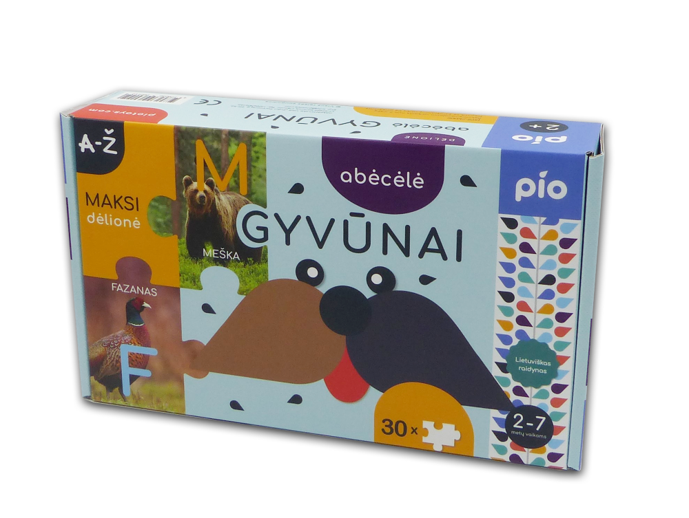 Lavinanti dėlionė ABĖCĖLĖ gyvūnai, 2+