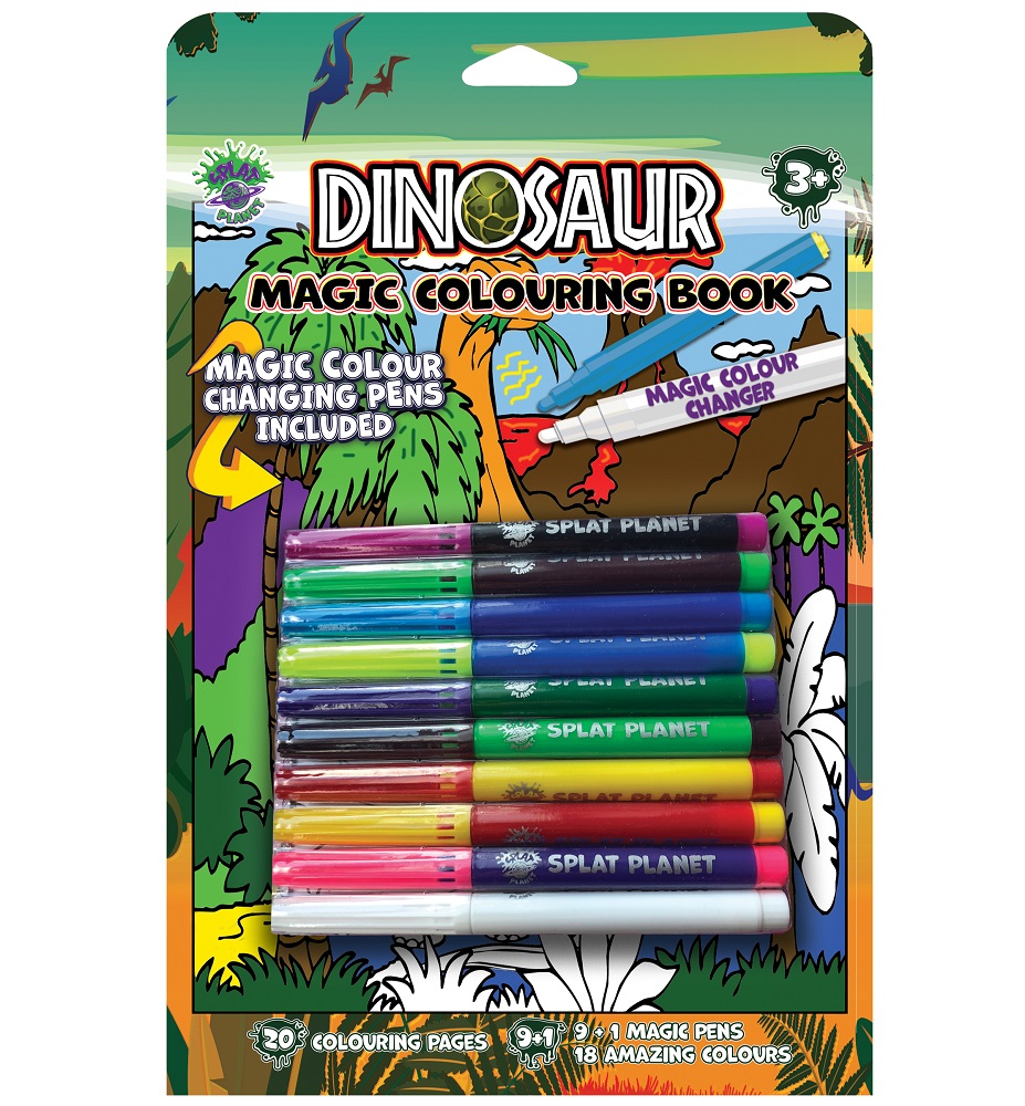 Splat Planet magiška spalvinimo knygelė DINOZAURAI