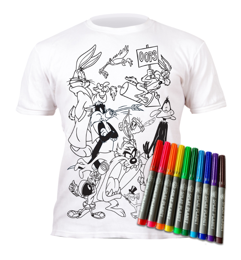 Splat Planet marškinėliai su flomasteriais, Looney Tunes